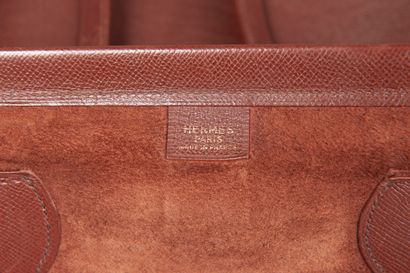null HERMES Paris. Large two handles bag model "KABA". Brown grained leather. 30...