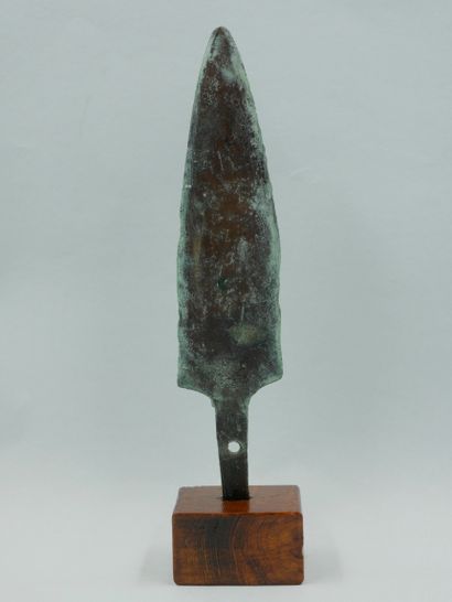null Spear point or halberd with rivet and tang. Bronze Age. First millennium B.C....