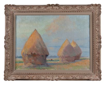 null Robert PINCHON (1886-1943). The millstones. Oil on canvas. Signed lower right....