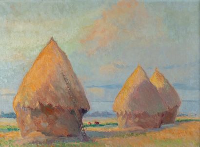null Robert PINCHON (1886-1943). The millstones. Oil on canvas. Signed lower right....