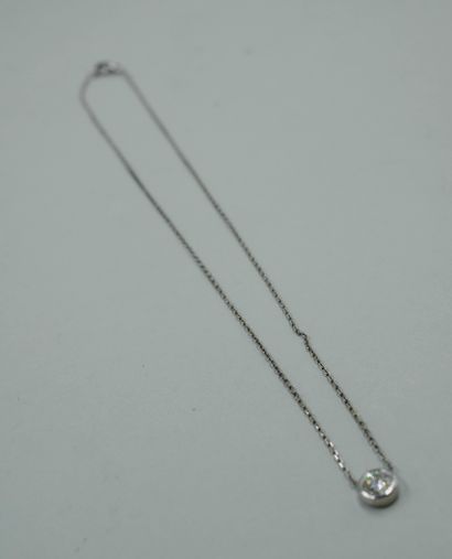 null Necklace with a 0.60ct brilliant cut diamond, K, VS2, mounted in closed setting....