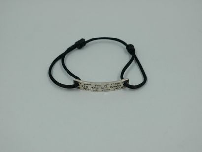null Mauboussin, Clara Halter. Bracelet model "Pour la paix" in silver and black...