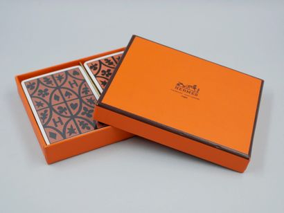 null HERMES Paris. Set of two sets of cards. The back is decorated with an autumnal...