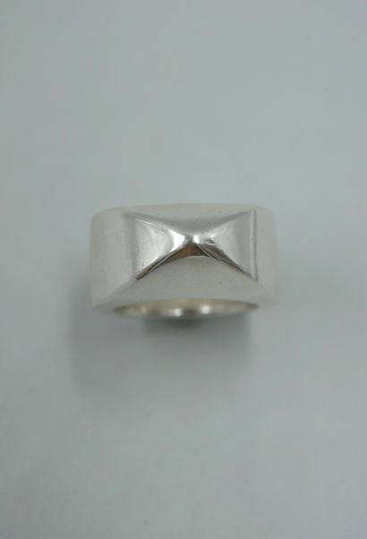 null HERMES - Silver nail ring. Signed - TDD : 54 - PB : 27,46gr