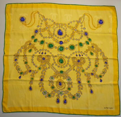 null CARTIER. Yellow Silk Scarf with Patterns