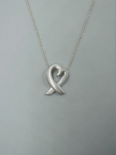 null TIFFANY AND CO by Paloma Picasso. Necklace in silver 925/1000 holding a heart....
