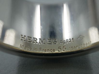 null HERMES Paris. Dog collar ring in silver 925 Mil. Weight 16,80gr. TDD : 55.