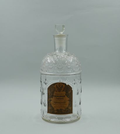 null GUERLAIN "Eau impériale", glass bottle model colorless bees, empty, titled label....