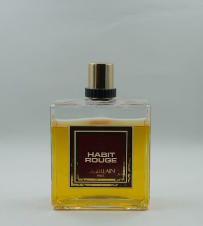 null GUERLAIN " Habit rouge ", Glass bottle, titled label, capacity about 900ml....