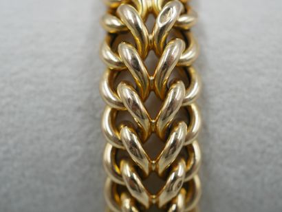null Flexible bracelet in yellow gold 18k. Weight : 24,70gr.