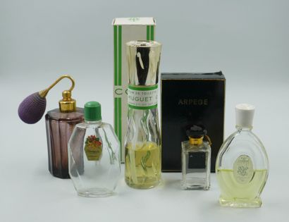 null Lot including about 4 bottles of which a Coty bottle, PDO 1/3 spray. A Lanvin...
