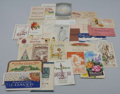 null Batch of about 100 scented cards including Molinard, L.T. PIVER " Pompeïa ",

L.T....