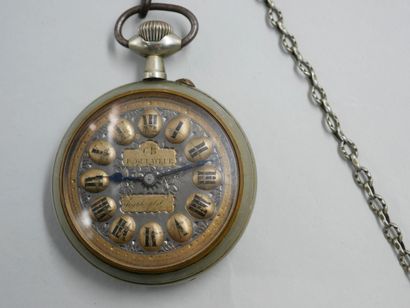 null Railway regulator, also known as railwayman's watch, in silvered metal. The...