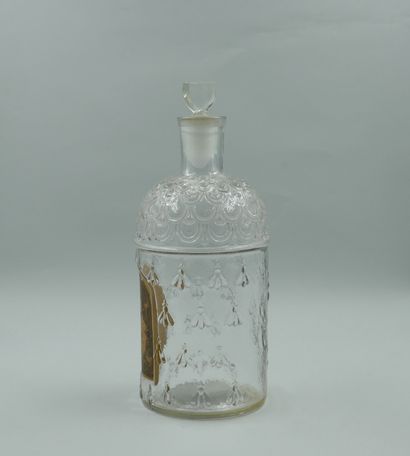 null GUERLAIN "Eau impériale", glass bottle model colorless bees, empty, titled label....