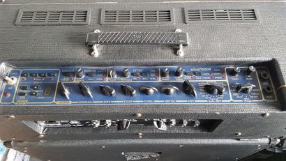 null 
Vox guitar amplifier, model Valvetronix AD 120VTH (amp head) with its two cabinets...