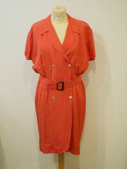 null THIERRY MUGGLER. 

Vintage dress in salmon color. 

(As is).