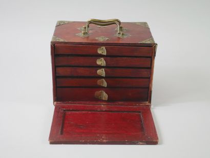 null CHINA 20th century

MAH-JONG game box

In lacquered wood and ivory

Height :...
