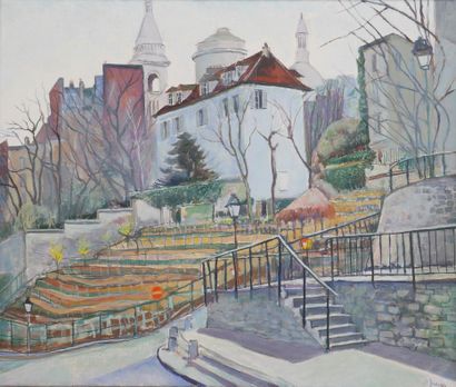 null JP BORIAS.

Montmartre seen from the vineyards.

Oil on canvas. Signed lower...