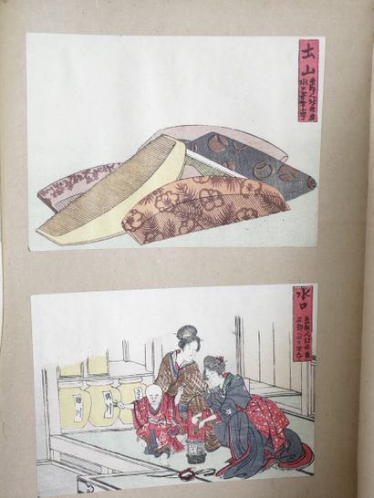 null JAPAN, 20th century. 

Booklet gathering twelve prints on paper reproducing...