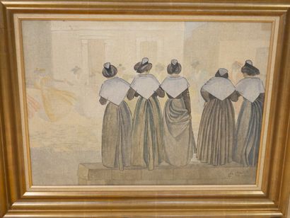 null Léo LELÉE (1872-1947)

"The party", farandole of arlesian women. 

Oil on canvas...