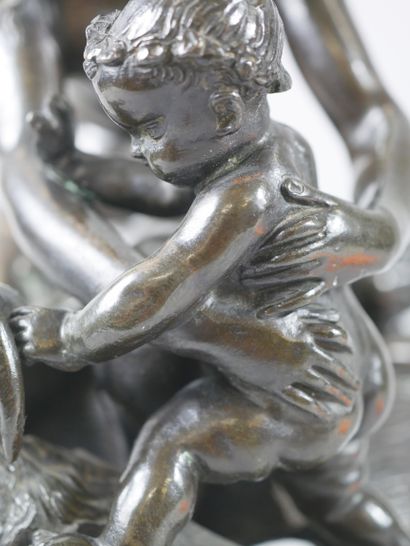 null French school XIXth century, after CLODION. 

Nymph and Putto playing with a...