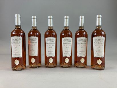 null Lot of 6 bottles HAUT MONTLONG Bergerac rosé 2014 - Perfect levels - Labels...