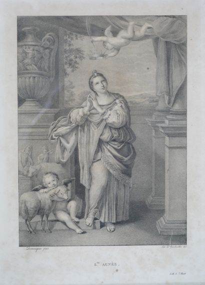 null Charles Achille d'Hardiviller (1795-1835) d'après le Dominiquin. 

Saint Agnès....