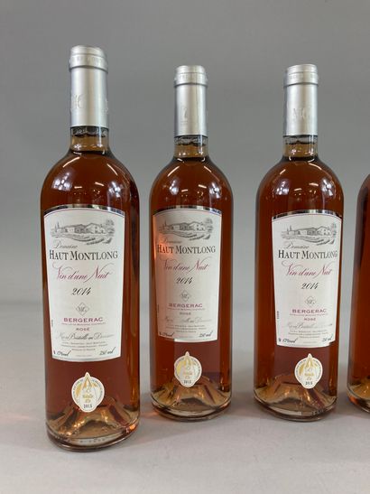 null Lot of 6 bottles HAUT MONTLONG Bergerac rosé 2014 - Perfect levels - Labels...