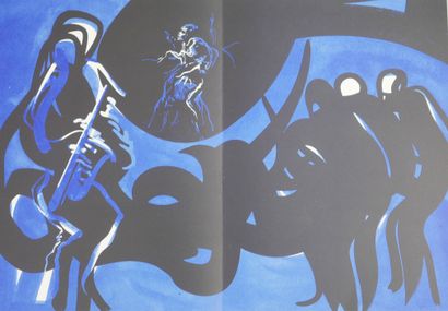 null Raymond MORETTI (1931-2005) Illustre Jazz, text by Frank Ténot, with a poem...
