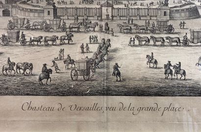 null SYLVESTRE Israël (1621-1691) pair of engravings :

 - "Château de Versailles,...