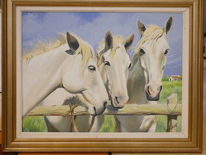 null Etienne LAGEL (20th century)

Horses. 

Oil on canvas signed in the lower right...
