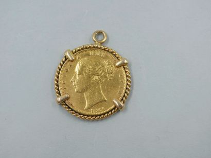 Sovereign in 18k yellow gold, Victoria Dei...