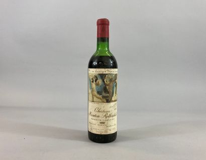 null A bottle CHÂTEAU MOUTON ROTHSCHILD 1973 - High shoulder - Aged label.