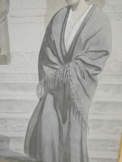 null Léo LELÉE (1872-1947)

Portrait d'une arlésienne devant les marches du cloître...