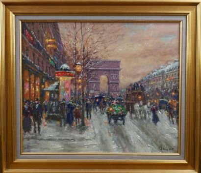 null André BOYER (1909-1981)

Promenade enneige sur les Champs-Elysées. 

Huile sur...