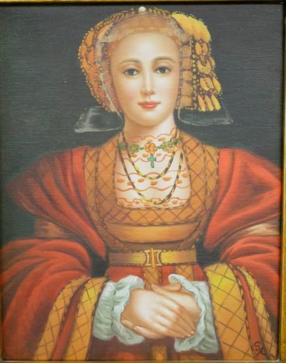 null 
Ecole Hollandaise XXè siècle. 




Portrait de jeune femme en costume. 




Huile...