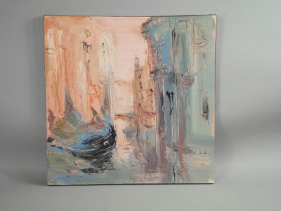 null Jacques A. Robert (1944)

Venice.

Oil on canvas signed lower left. Titled and...