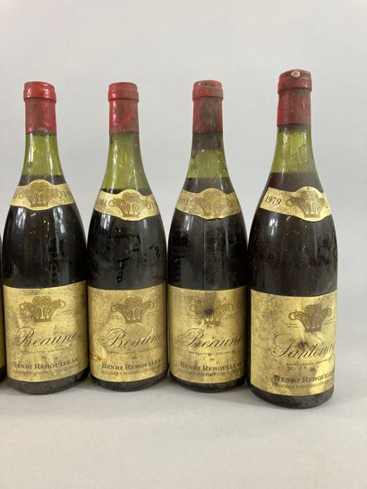 null Lot of 8 bottles including : 

- 6 bottles BEAUNE Henri Rebouillau 1981 - Various...