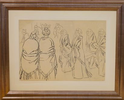 null Léo LELÉE (1872-1947)

"The stove bearers". Group of Arlesian women.

Ink on...