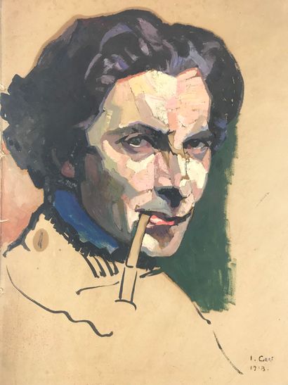 Ywan CERF (1883-1963)

Self-Portrait with...