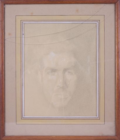 Ywan CERF (1883-1963) 
Portrait d'homme à...