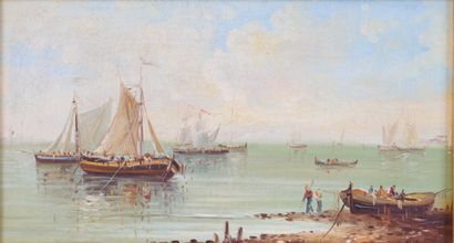 null SANCHIS (XXth)

View of a port. 

Pair of oil on canvas signed in the lower...