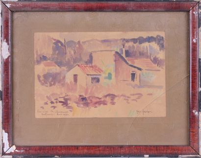 null Moise ARNAUD (1881-?)

The purple house. 

Watercolor on paper signed in the...