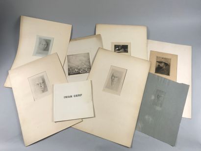 null Ywan CERF (1883-1963) 

Set of seven engravings

Still life, landscapes and...