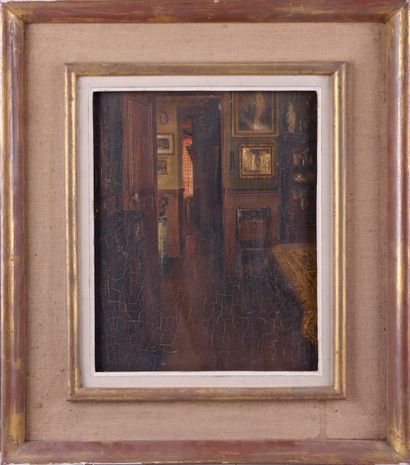 null Ywan CERF (1883-1963)

Interior with a china cabinet 

Oil on panel. 

Signed...