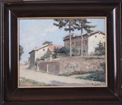 null H. LITY (?), 20th century

View of a villa, 1950

Oil on panel signed lower...