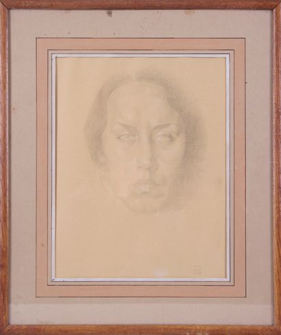 null Ywan CERF (1883-1963)

Portrait of a woman, 1933

Pencil and white chalk on...