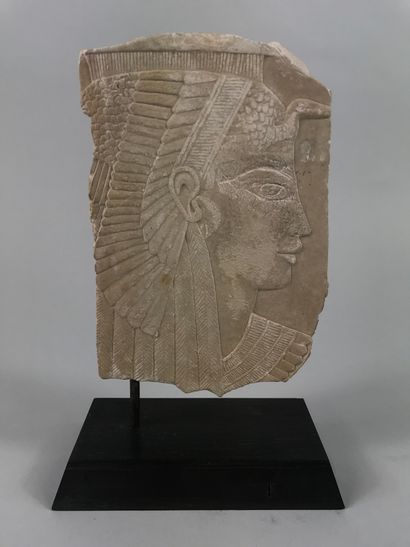 null Limestone relief, representation of the Goddess Isis probably.

Low Period style.

Height....