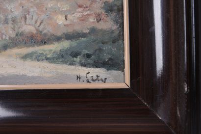 null H. LITY (?), 20th century

View of a villa, 1950

Oil on panel signed lower...