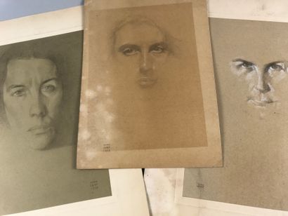 null Ywan CERF (1883-1963)

Set of seven portraits

Pencil and white chalk on paper....